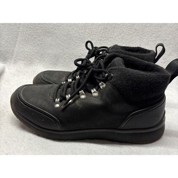 UGG Olivert Grizzly Black Waterproof Leather Hiker Snow Boots Shoes Mens 9.5 main image 6